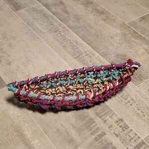 Boho Metal Small Boat Wrapped in Cord